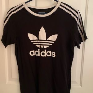 Black and White Adidas Shirt